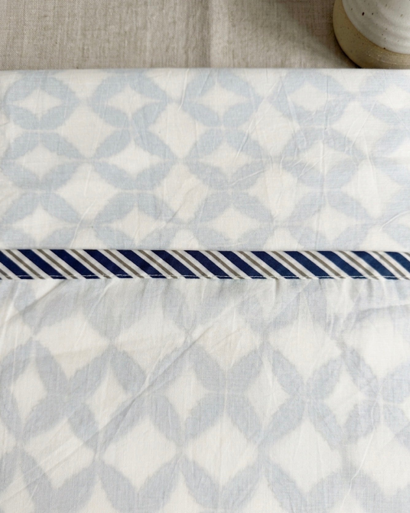 Infinite bloom hand-block printed cotton dohar
